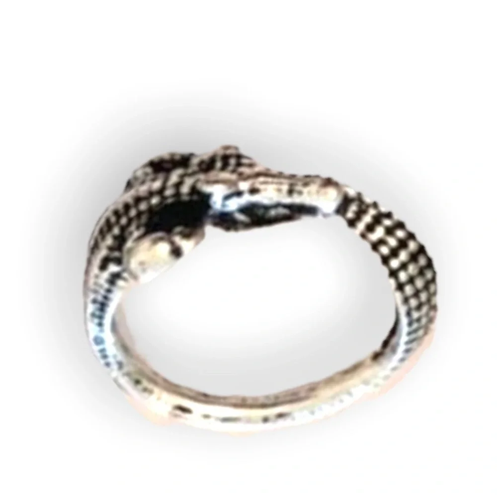 New MENS Crocodile Marine Grade Stainless Steel SAE 316L A4 Boho Ring